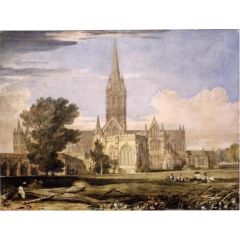 South View of Salisbury Cathedral Painting Reproduction
