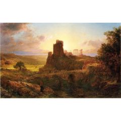 The Ruins at Sunion, Greece Painting Reproduction