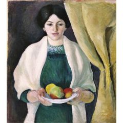 Portrait with Apples: The Artists Wife Painting Reproduction
