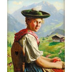 A Pretty Girl Painting Reproduction