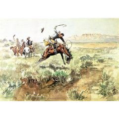 Bronco Busting Painting Reproduction
