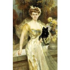 Portrait of Mrs. Meunier Painting Reproduction