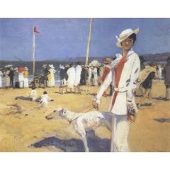 Riviera Promenade Painting Reproduction