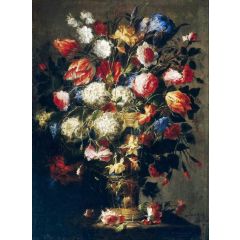 Flowers in a Vase Painting Reproduction