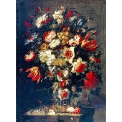 Flowers in a Vase Painting Reproduction
