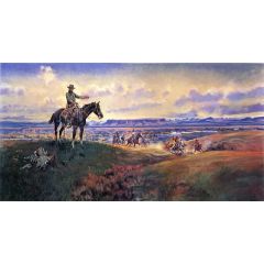Charles M. Russell and His Friends Painting Reproduction