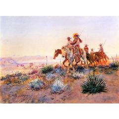 Mexican Buffalo Hunters Painting Reproduction