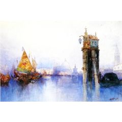 Venetian Canal Scene Painting Reproduction
