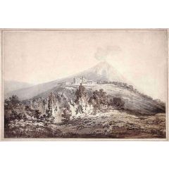 Vesuvius and the Convent of San Salvatore Painting Reproduction