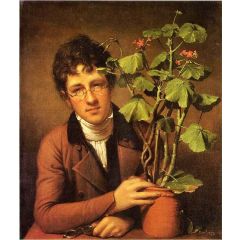 Rubens Peale with a Geranium Painting Reproduction