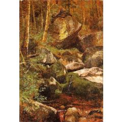 Forest Stream Painting Reproduction