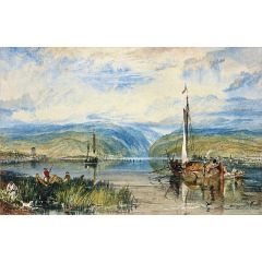 Neuwied and Weise Thurn, with Hoch’s Monument on the Rhine, looking towards Andernach Painting Reproduction