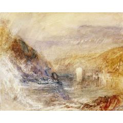 Falls of the Rhine at Schaffhausen, Side View Painting Reproduction