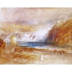 Falls of the Rhine at Schaffhausen, Front View Painting Reproduction
