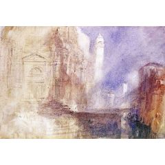 Venice, The Grand Canal by the Salute Painting Reproduction