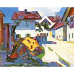 Street in Murnau(also known as Houses) Painting Reproduction