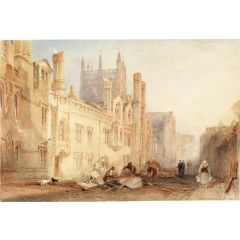 Oxford, Merton College Painting Reproduction