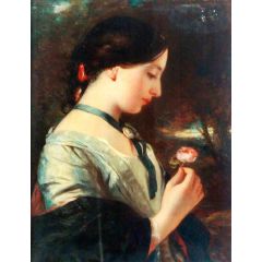 An English Rose Painting Reproduction