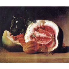 Melons and Morning Glories Painting Reproduction