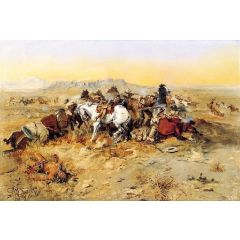 A Desperate Stand Painting Reproduction