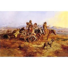 Indian Women Moving Painting Reproduction