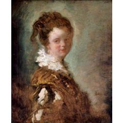 Young Woman Painting Reproduction