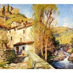 Old Mill, Pelago, Italy Painting Reproduction