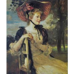 Portrait of a Young Lady Painting Reproduction