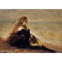On the Seashore Painting Reproduction