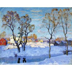 Early Spring in Pskov Painting Reproduction