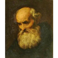 Head of a Bearded Old Man (style of Paolo Veronese) Painting Reproduction