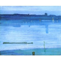 Nocturne: Blue and Silver, Chelsea Painting Reproduction