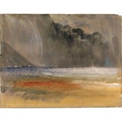 Heaped thundercloud over sea and land Painting Reproduction