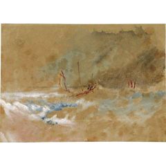 Boat on a Rough Sea Painting Reproduction