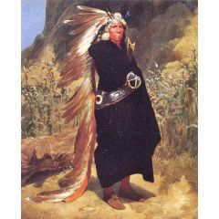 Portrait of an Indian Chief Painting Reproduction