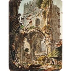 The West Tower of Malmesbury Abbey Painting Reproduction