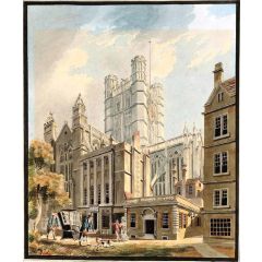 Bath Abbey from the North-East Painting Reproduction