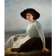 A Study in Black and White, Mrs Henrietta Riviere Painting Reproduction