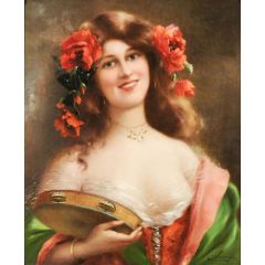 Tambourine Girl Painting Reproduction