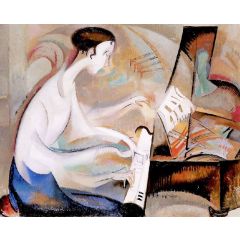 Study for "Dukas Etude" Painting Reproduction