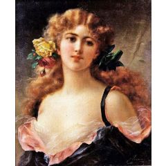 Portrait of a Young Girl Painting Reproduction