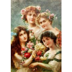 Girls Painting Reproduction