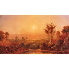 Autumn Light on the Ramapo River Painting Reproduction