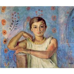 Nono in a yellow necklace Painting Reproduction