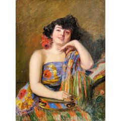 Tambourine Girl Painting Reproduction