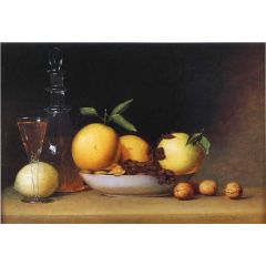 Still Life with Liqueur and Fruit Painting Reproduction