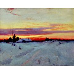 Alaska Sunset Painting Reproduction