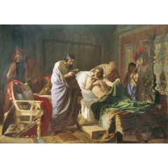 Alexander the Great and Physician Philip of Arcarnania Painting Reproduction