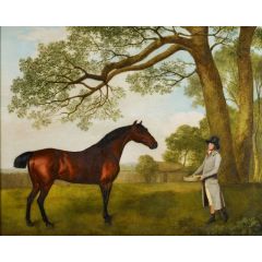 John Gascoigne with a Bay Horse Painting Reproduction