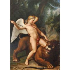 Love Conquering Strength Painting Reproduction